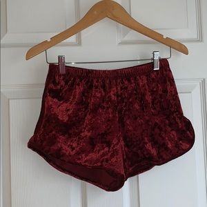 Velvet shorts